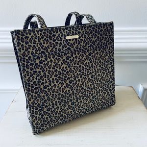 Boxed Leopard print Handbag